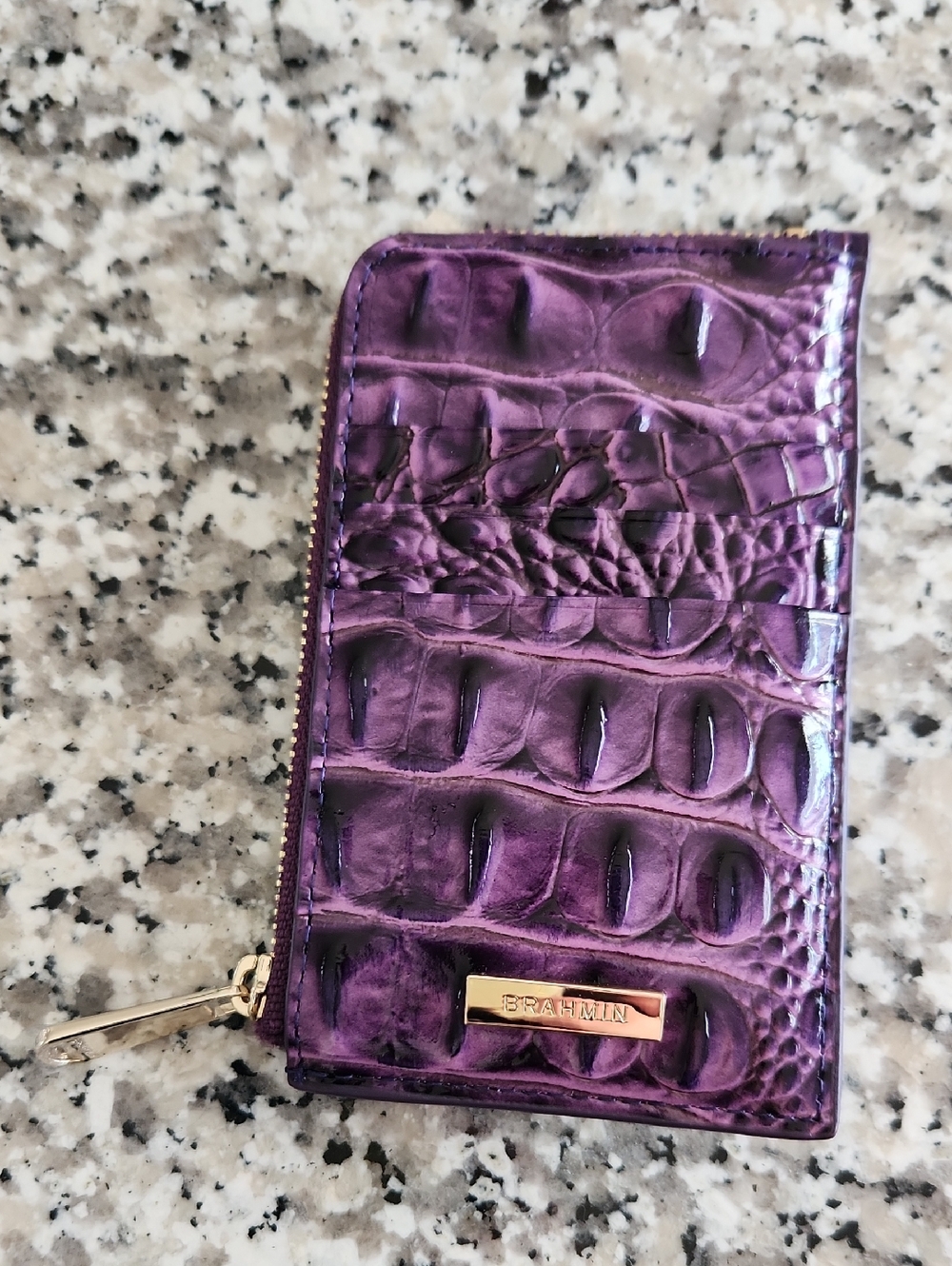 New Without Tag Brahmin Purple Melbourne Card Holder Wallet - Picture 5 of 9